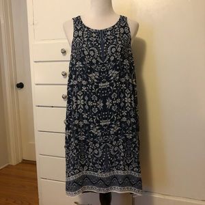 Max Studio Sleeveless Scarf Dress, Blue Floral, M